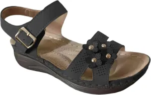 Womens Platform Wedge Sandals With Arch Support Lightweight Foam Slides Adjustable Buckle Summer Beach Casual Comfortable Walking Shoes Orthopedic Shoes for Women