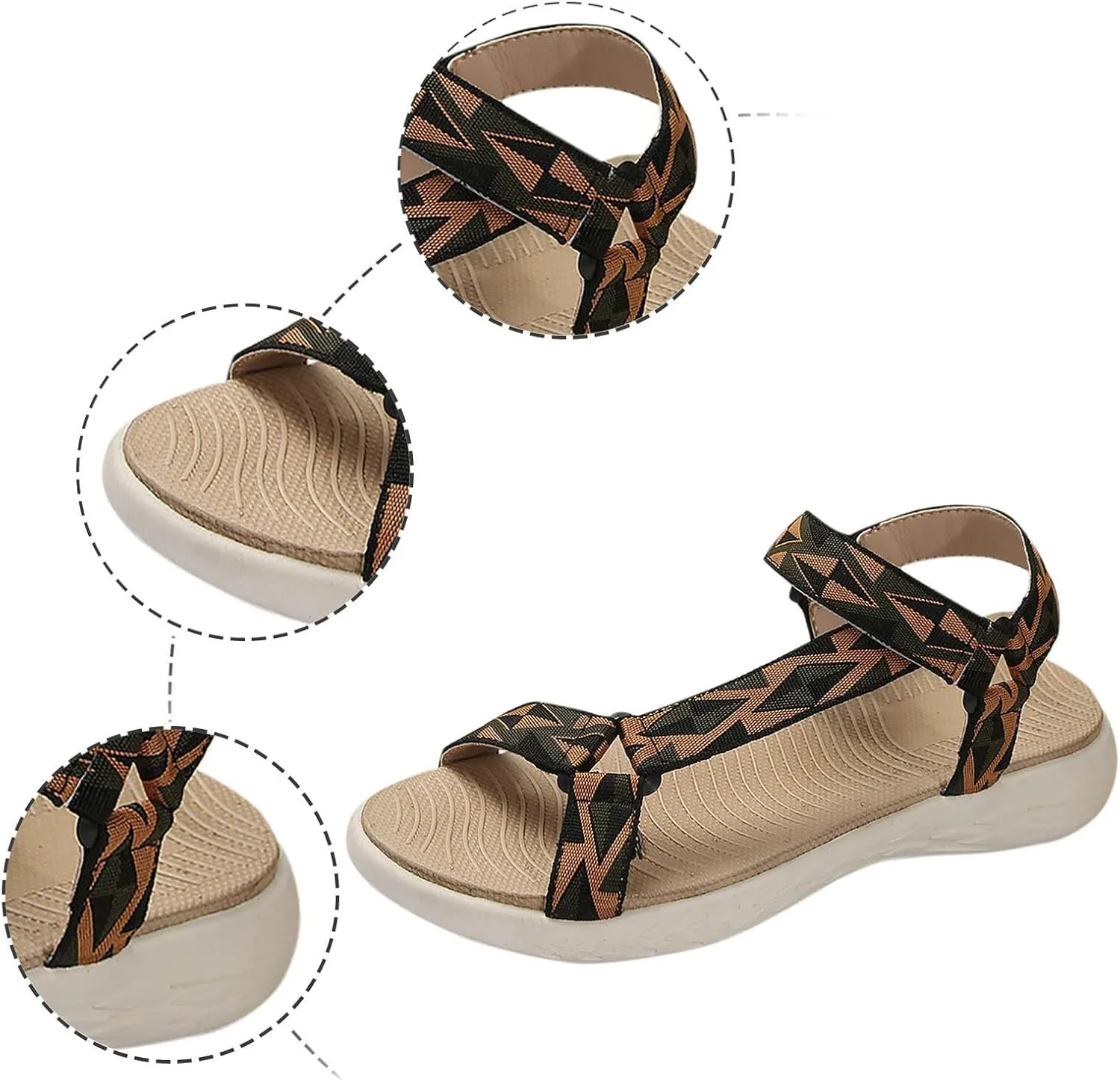 Womens sandals comfortable Sport Sandals Outdoor Hiking Sandals with Arch-Support Hiking Water Sandals