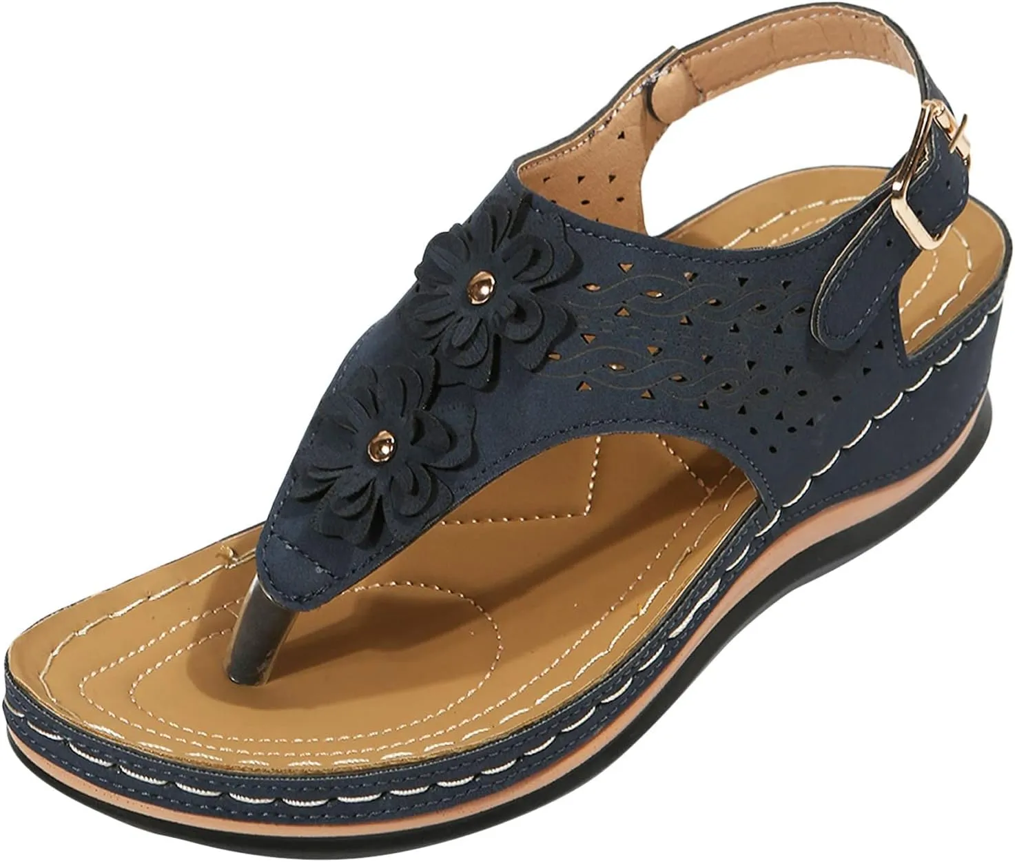 Womens with Arch Support Walking Sandals Orthopedic Recovery Slides Comfortable Adjustable Straps Thick Cushion Summer Beach Casual Outdoor Footwear