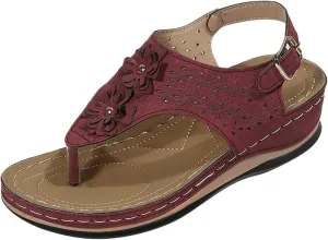 Womens with Arch Support Walking Sandals Orthopedic Recovery Slides Comfortable Adjustable Straps Thick Cushion Summer Beach Casual Outdoor Footwear