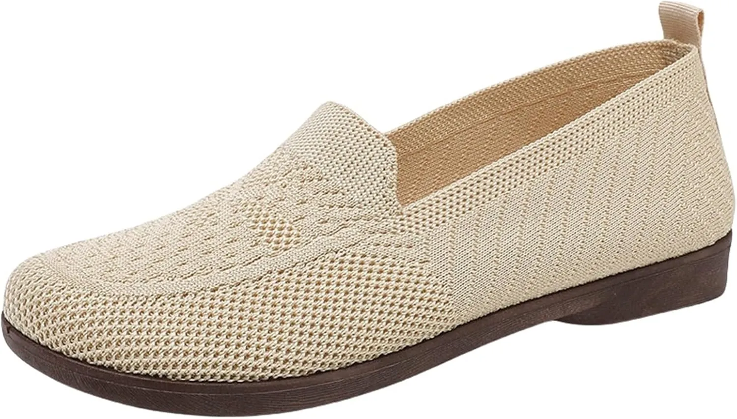 Women's Woven Orthopedic Breathable Soft Shoes Arch Support, Mesh Anti Slip Sports Shoes Comfortable Low Heel Slip on Sneaker