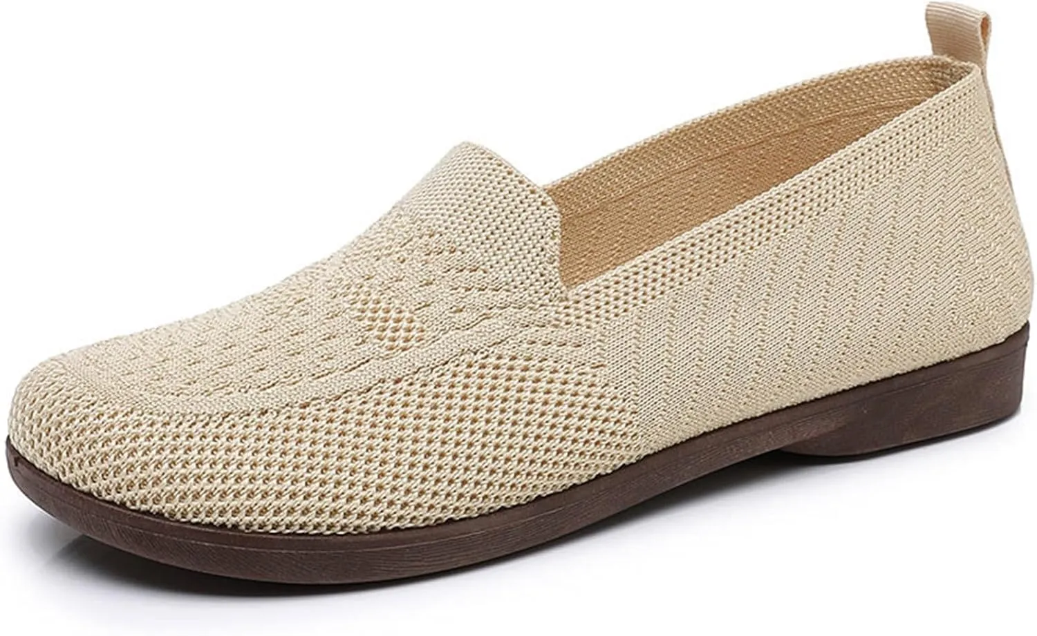 Women's Woven Orthopedic Breathable Soft Shoes Arch Support, Mesh Anti Slip Sports Shoes Comfortable Low Heel Slip on Sneaker