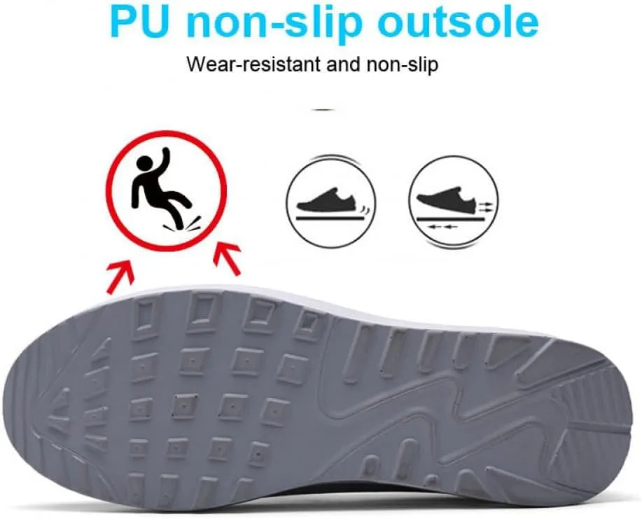 Women's Woven Orthopedic Breathable Soft Shoes, Walking Slip-On Diabetic Foam Shoes, Lightweight Slip-On Walking Shoes with Arch Support